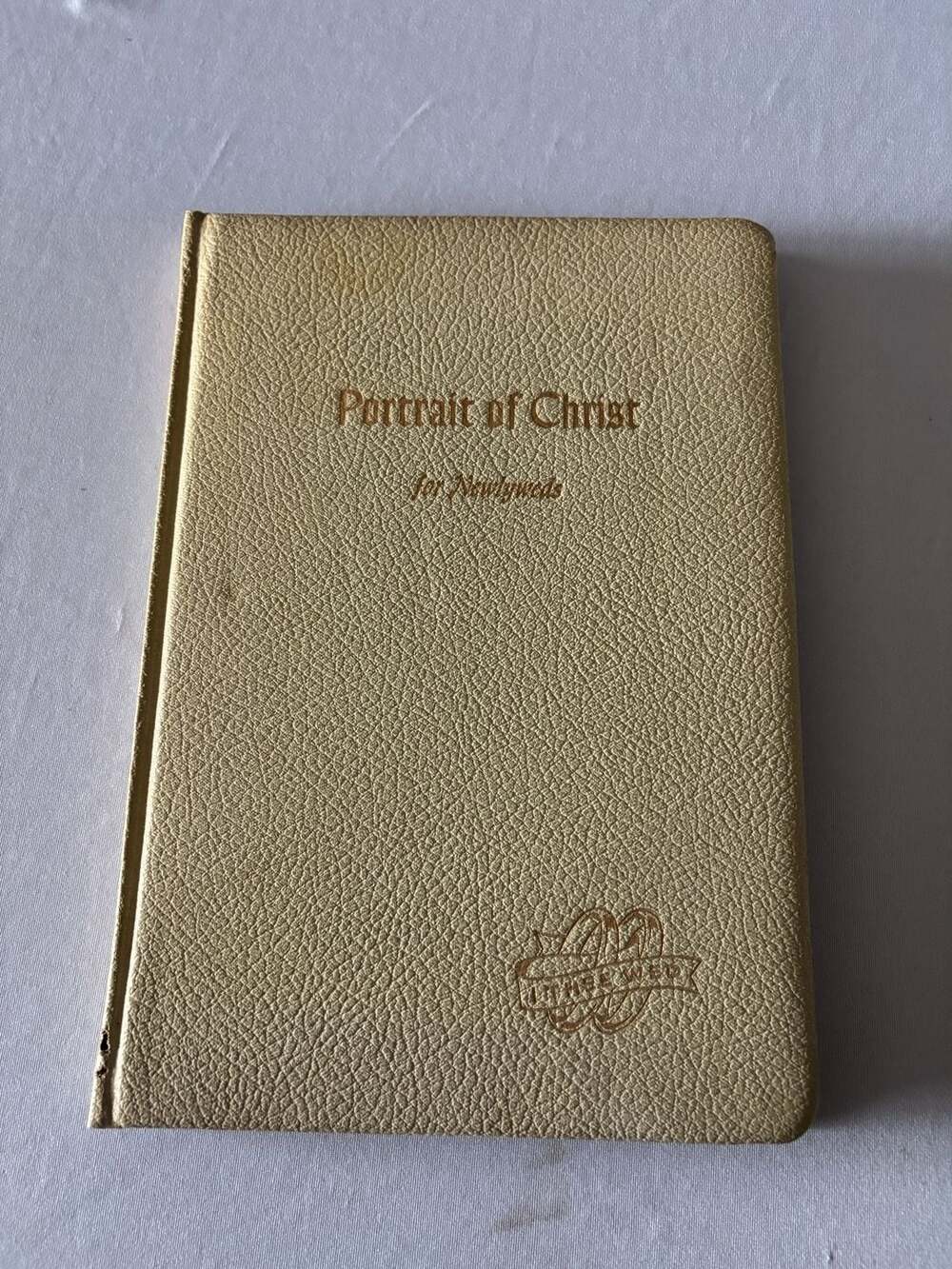 Portrait of Christ for Newlyweds Vintage Marriage Record Book